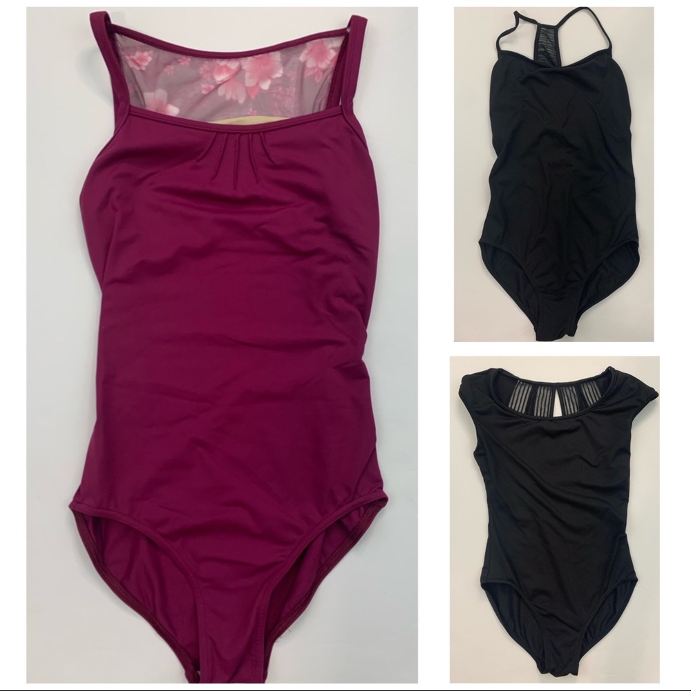 $60 for all + free ship - black & floral leotards